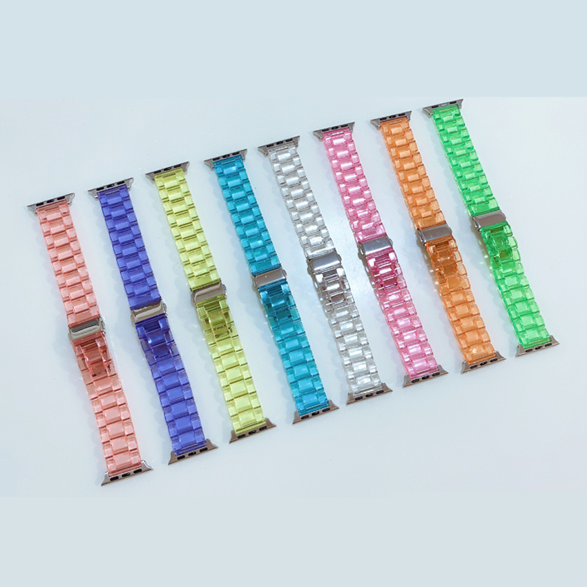 Luxury Clear Transparency Straps Resin Watchband Acrylic Watch Bands Folding Buckle for Apple Watch 38/40 42/44mm iWatch Series 6/5/4/3/2/1
Luxury Clear Transparency Straps Resin Watchband Acrylic Watch Bands Folding Buckle for Apple Watch 38/40 42/44mm iWatch Series 6/5/4/3/2/1