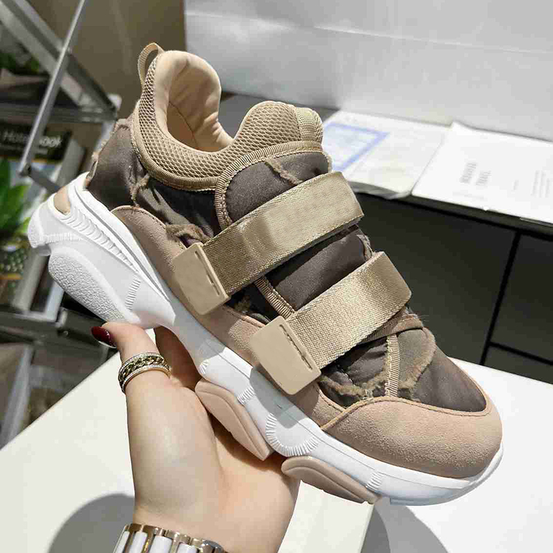 Plate-forme Mode Bottines Bottines Femmes Double Crochet Hiver Casual Chaussures Casual Confortable Sneaker respirante Taille 35-41