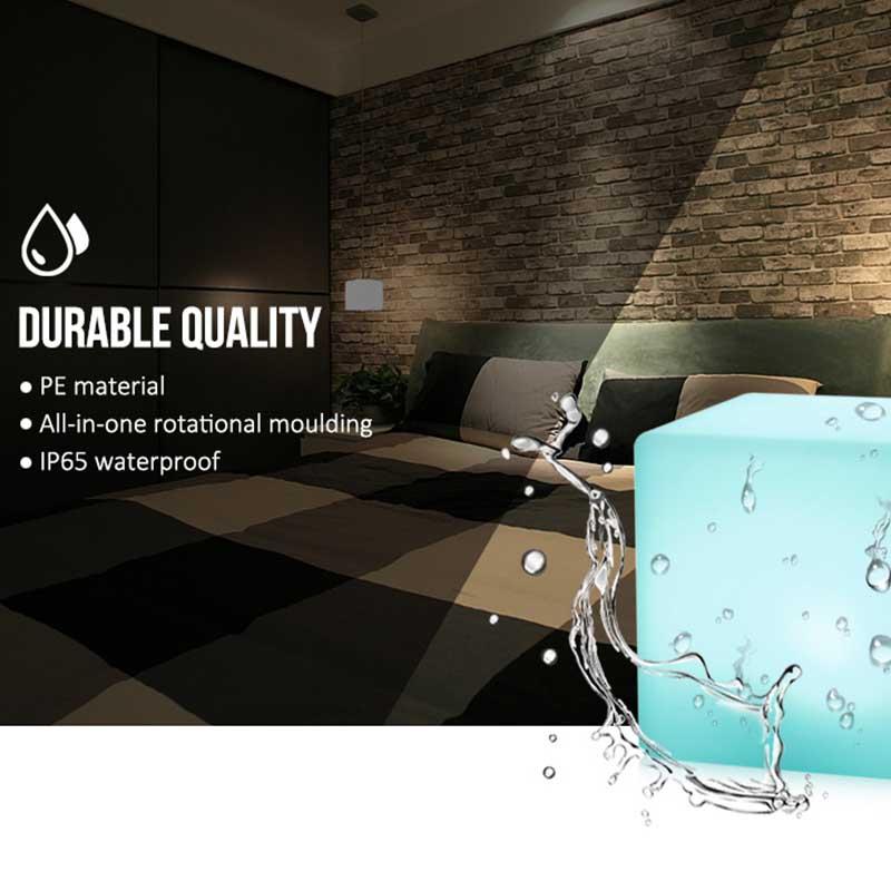 Waterproof LED Light Cube Seat Chair Rechargeable Lighting + Remote Control For Bar Home Decor High Quality Lawn Lamps