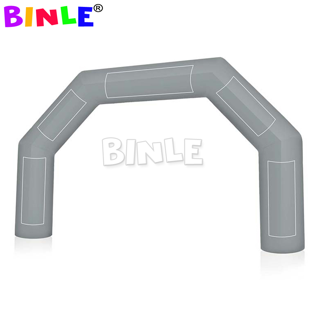 Outdoor colorful angled inflatable entrance START/FINISH race arch with customized banners for event