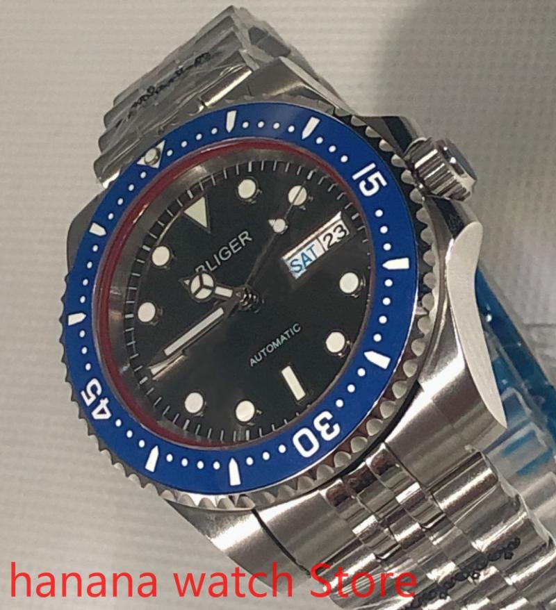 Wristwatches 2021 Men's High-quality Luxury Sports And Leisure Waterproof Watch Mechanical Clock Blue Bezel Rotating, No bliger logo
Wristwatches 2021 Men's High-quality Luxury Sports And Leisure Waterproof Watch Mechanical Clock Blue Bezel Rotating, No bliger logo