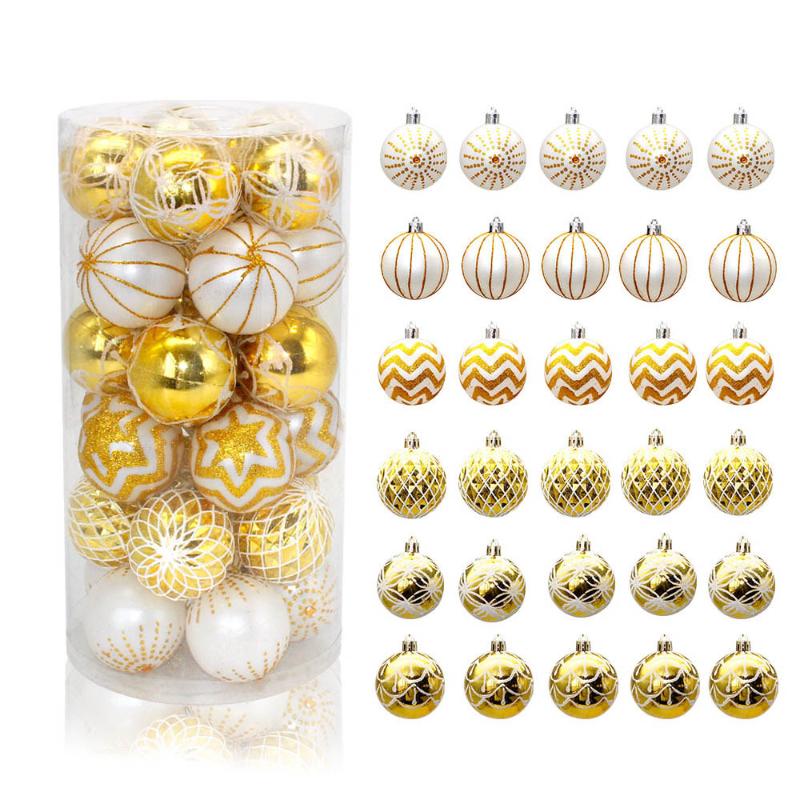 Christmas Ball Ornaments 6CM Gold And White Anti-Fall Holiday Wedding Party Decorations Tree Pendants Decoration
Christmas Ball Ornaments 6CM Gold And White Anti-Fall Holiday Wedding Party Decorations Tree Pendants Decoration