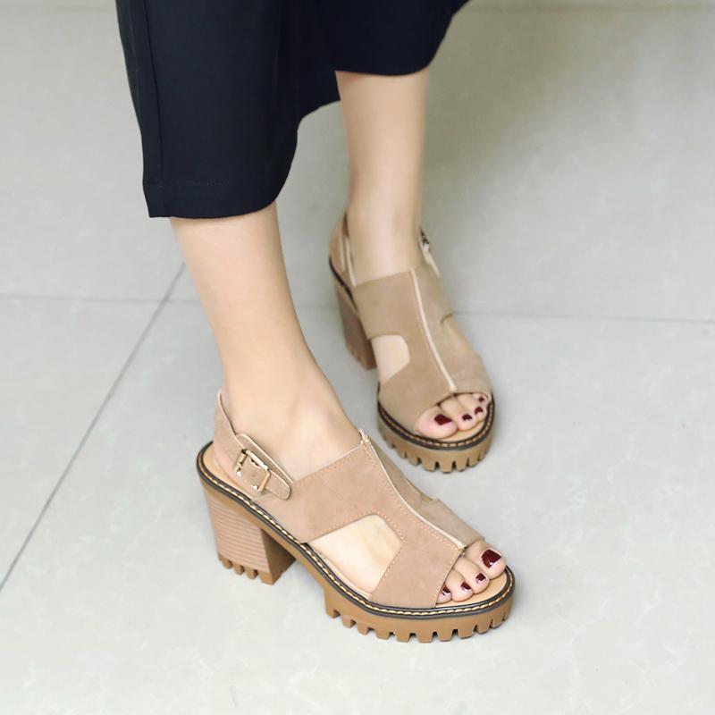 Dress Shoes Thick Women's Sandals Buckle Strap In Heel Fish Mouth Female Platform Lady Casual Women Sandalias High Heels, Black
Dress Shoes Thick Women's Sandals Buckle Strap In Heel Fish Mouth Female Platform Lady Casual Women Sandalias High Heels, Black