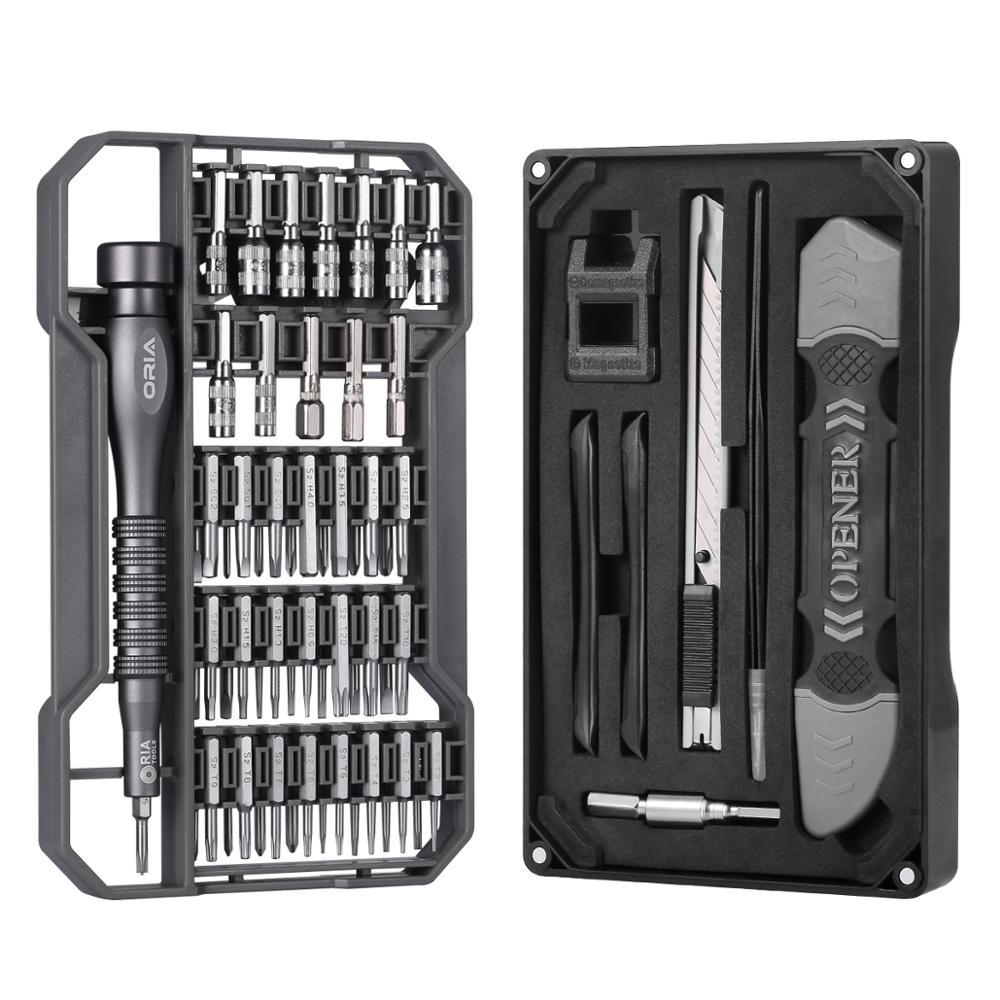 Oria 69 in a screwdriver set of tools repair magnetic driver precision set with double layer aluminum handle