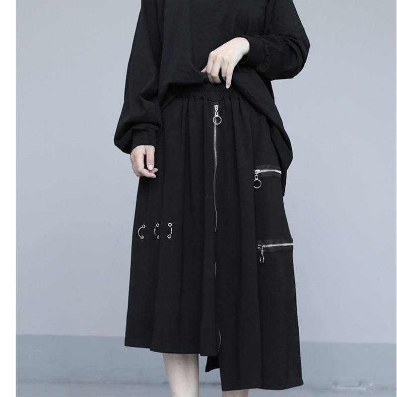 Skirts WOEMNGAGA 2021 Irregular A-line Covering The Skirt Was Thin High Waist Ring Zipper Wild Tide Black Elastic Wasit A662
Skirts WOEMNGAGA 2021 Irregular A-line Covering The Skirt Was Thin High Waist Ring Zipper Wild Tide Black Elastic Wasit A662