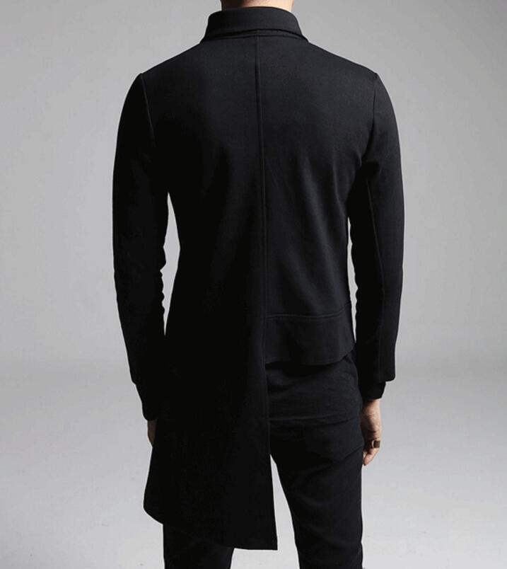 M-5XL / Spring Men's Fashion Personality High Collar Bottoming Shirt Nightclub Hair Stylist Slim Long Sleeves Casual Shirts