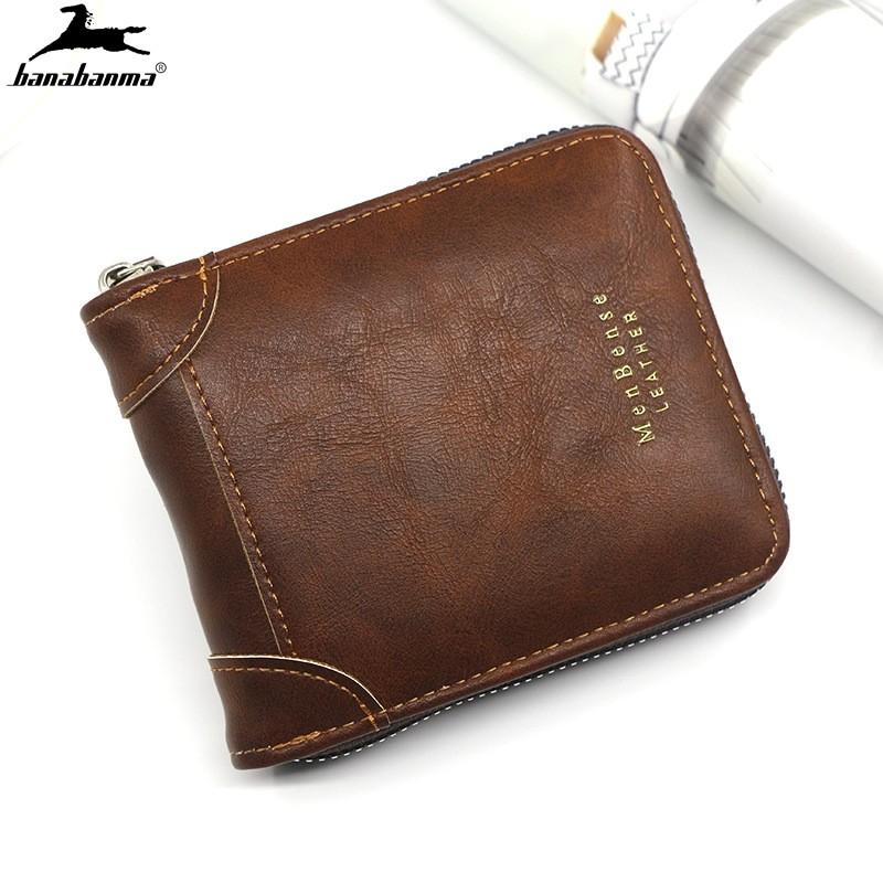 Short Men's Leather Wallet Brand Handy Purse Male Pocket Bag For Coin Money Zipper Mini Card Holder Small Wallets, Black
Short Men's Leather Wallet Brand Handy Purse Male Pocket Bag For Coin Money Zipper Mini Card Holder Small Wallets, Black