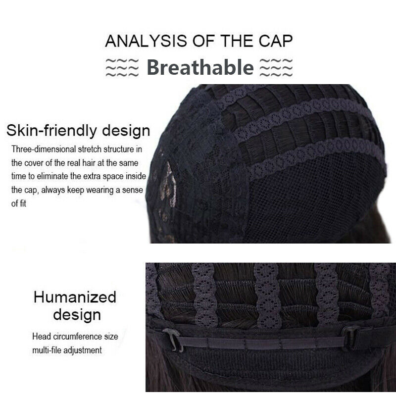 Purple Women's Wig is Fashion Short Wavy Thick Full Bangs Synthetic Cosplay Wig