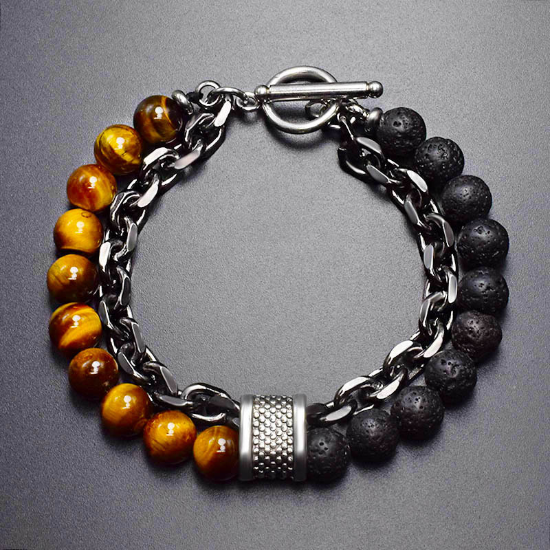 natural stone beads men accessories stainless steel women bracelet bracciale uomo bileklik armbanden voor vrouwen jewelry, Black
natural stone beads men accessories stainless steel women bracelet bracciale uomo bileklik armbanden voor vrouwen jewelry, Black
