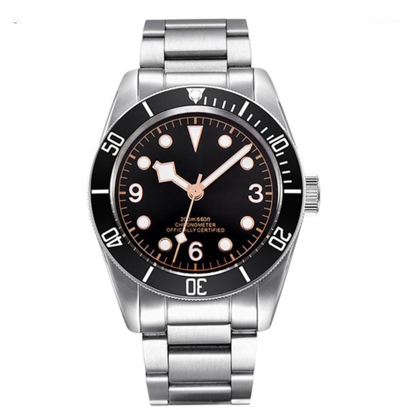 Wristwatches 41mm Stainless Steel Mechanical Wrist Watch Sapphire Glass Waterproof Men's Band, Rose gold dial
Wristwatches 41mm Stainless Steel Mechanical Wrist Watch Sapphire Glass Waterproof Men's Band, Rose gold dial