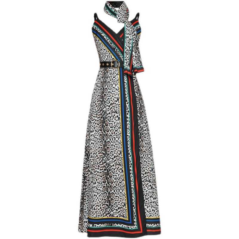 HIGH STREET est Runway Designer Fashion Dresses Women's Sexy V-Neck Strap Leopard Print Scarf Sling Maxi Long Dress 210526, Mixed color
HIGH STREET est Runway Designer Fashion Dresses Women's Sexy V-Neck Strap Leopard Print Scarf Sling Maxi Long Dress 210526, Mixed color