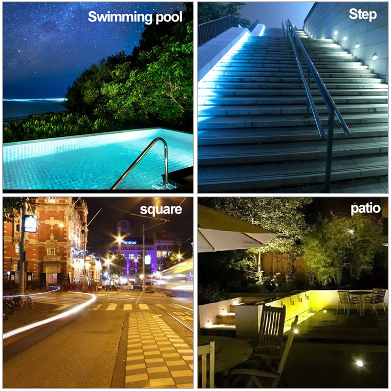 LED Stair Corner Outdoor Lighting Street Lights 7W Step Light Rustproof Waterproof Recessed Landscape Pathway Courtyard Stairs Swimming Pools crestech