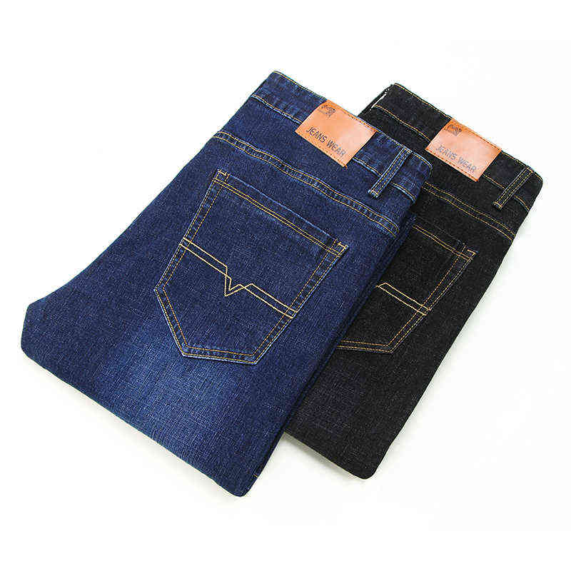 Pantalones vaqueros rectos para hombre, pantaln informal grande,B19 primavera y otoo, novedad 211111