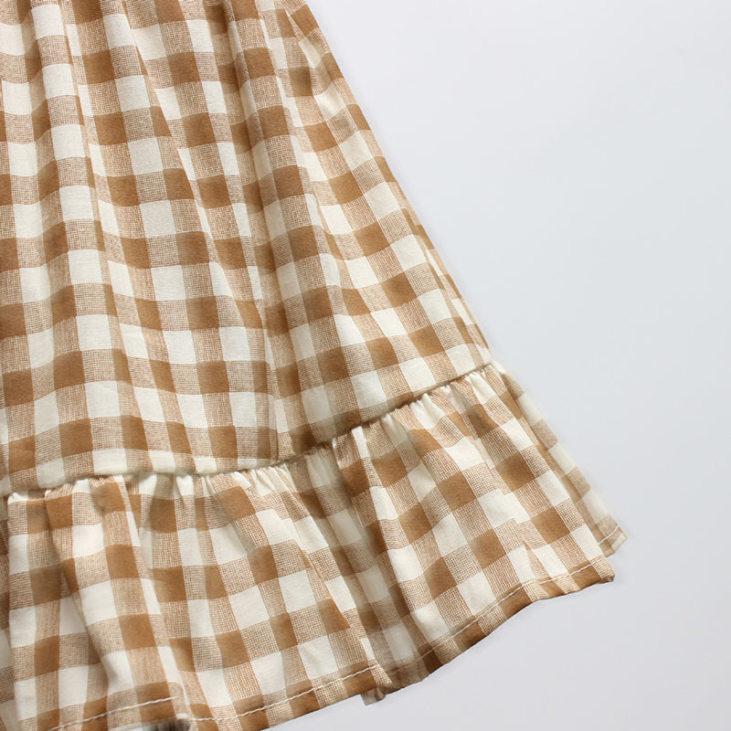 Summer Baby Girls Braces Vest + Grid Skirt Set Kids Girl Princess Dress Suit Clothing Casual Fashion 210521