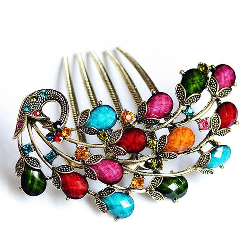 Hair Clips & Barrettes Vintage Peacock Comb Antique Bronze Clip Hairpins Headdress Exquisite Jewelry For Women, Golden;silver
Hair Clips & Barrettes Vintage Peacock Comb Antique Bronze Clip Hairpins Headdress Exquisite Jewelry For Women, Golden;silver