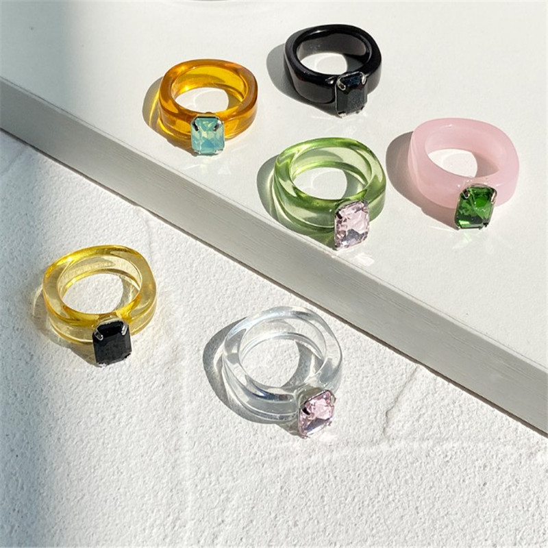 Trendy Colourful Transparent Resin Acrylic Ring For Women Korean Geometric Square Gemstone Irregular Rings Bohemian Jewelry
Trendy Colourful Transparent Resin Acrylic Ring For Women Korean Geometric Square Gemstone Irregular Rings Bohemian Jewelry
