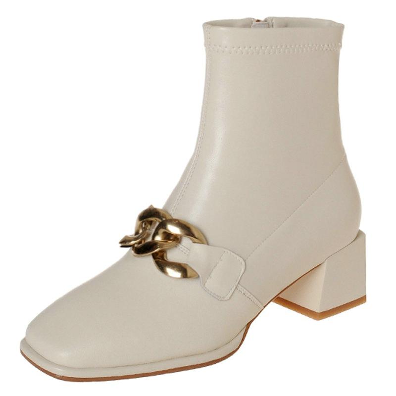 Boots Metal Chain Ankle Women Square Toe Thick High Heels Shoes Woman Black Beige 2021 Winter Est Party Basic Women's
Boots Metal Chain Ankle Women Square Toe Thick High Heels Shoes Woman Black Beige 2021 Winter Est Party Basic Women's