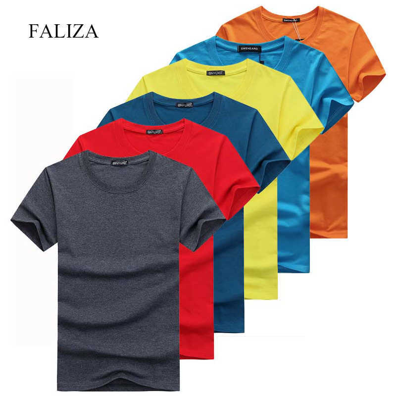 Multi-color 6pcs/lot High Quality Men's T-Shirts Solid Casual Cotton Tops Tee Shirt Fashion Short Sleeve T-shirt Summer Clothing 210623