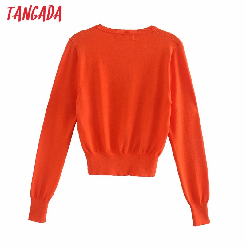 Women Elegant Basic OL Vintage Jumper Lady Fashion Knitted Cardigan 3N14 210416