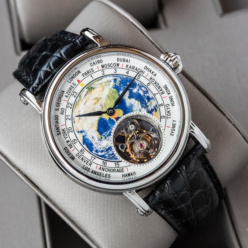 Men's Earth Tourbillon Mechanical Watches Top Brand 3D Enamel Dial ST8000 Men Turbillon Wrist Watch Alligator Leather Strap Wristwatches, Rose gold brown
Men's Earth Tourbillon Mechanical Watches Top Brand 3D Enamel Dial ST8000 Men Turbillon Wrist Watch Alligator Leather Strap Wristwatches, Rose gold brown