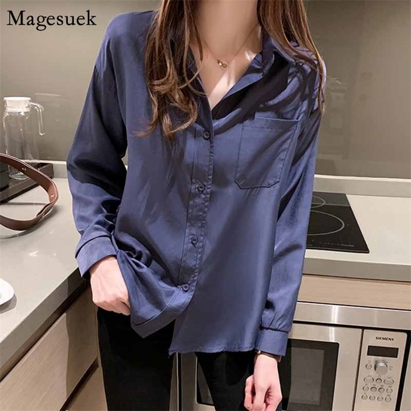 Autumn Shirts Women Blouses Office Lady POLO Collar Fashion Tops Blusas Mujer De Moda Loose Korean Clothing 10614 210518, White
Autumn Shirts Women Blouses Office Lady POLO Collar Fashion Tops Blusas Mujer De Moda Loose Korean Clothing 10614 210518, White