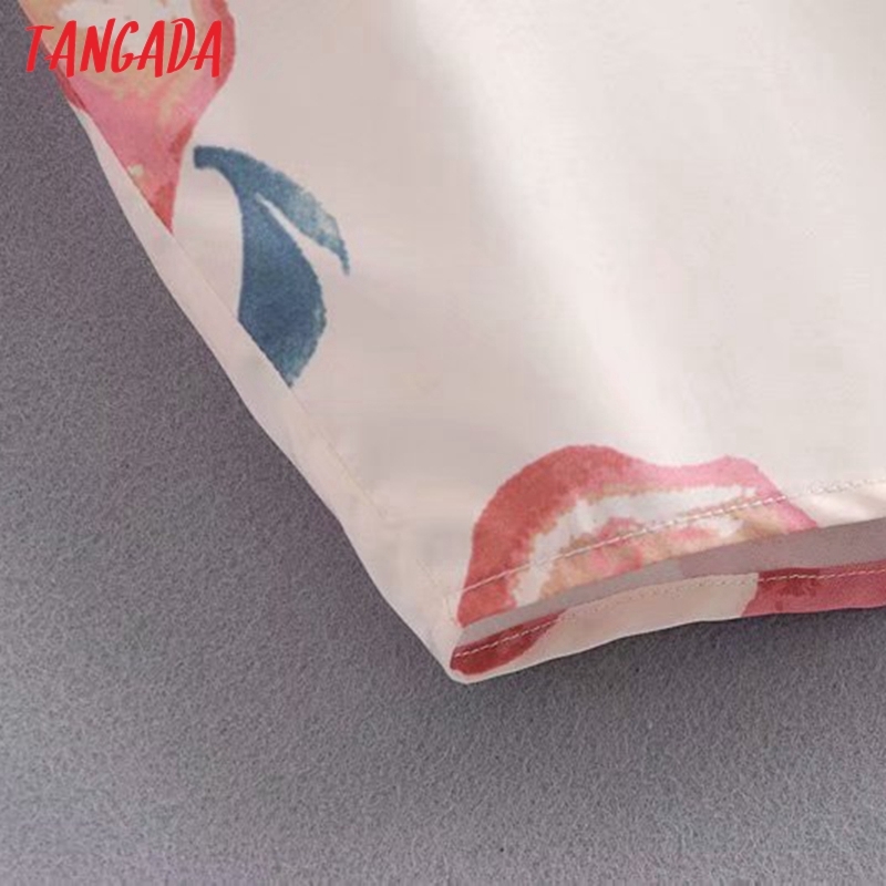 Women Retro Oversized Fruit Print Blouse Long Sleeve Chic Female Casual Loose Shirt Blusas Femininas 2G19 210416