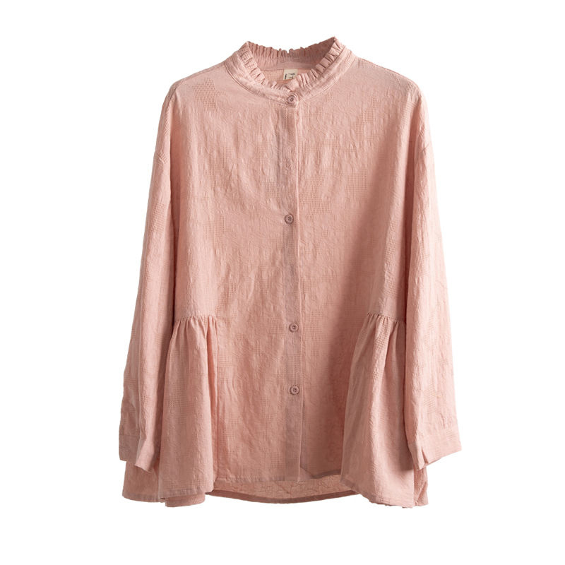 Spring Korea Fashion Women Long Sleeve Loose Yellow Shirts 100% Cotton Blusas Mujer all-matched Casual Blouses Plus Size S693 210512