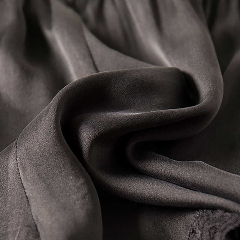 SuyaDream Woman Silk Shorts Black 100%Natural Silk Lace Shorts Summer 210611