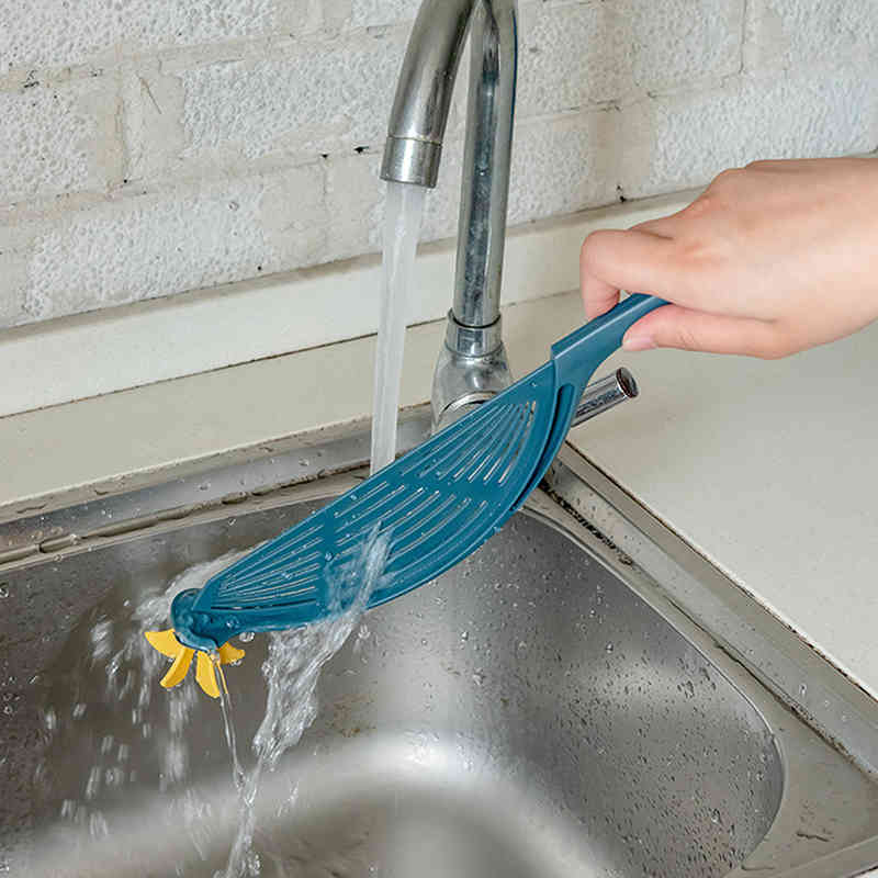 1PC Plastic Drainer Hanging Fruit Rice Washer Noodle Rice Cleaner Machine Household Convenient Kitchen Colander Tool