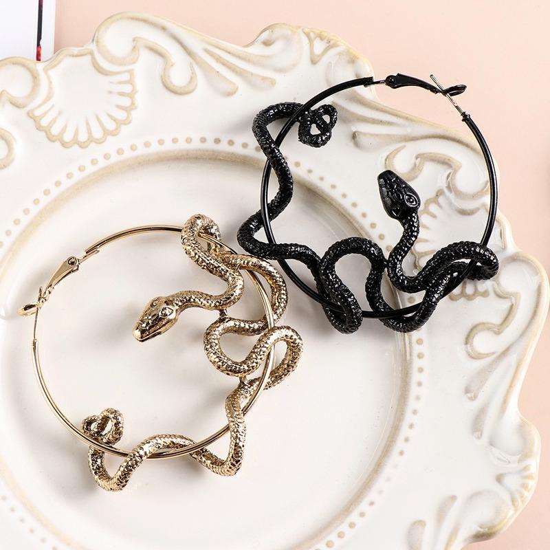 Hoop & Huggie Personality Gothic Cool Punk Antique Animal Black Snake Earrings Crazy Twining Statement
Hoop & Huggie Personality Gothic Cool Punk Antique Animal Black Snake Earrings Crazy Twining Statement