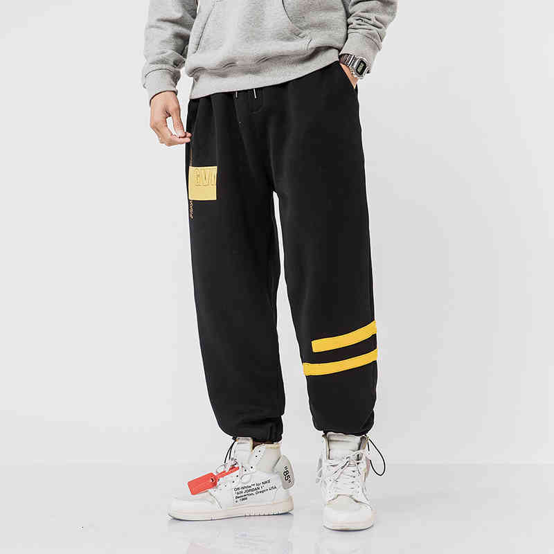 men's pants black hooded pants, hip hop autumn harem and spring harem, korean casual, big size jogging xooc 
men's pants black hooded pants, hip hop autumn harem and spring harem, korean casual, big size jogging xooc