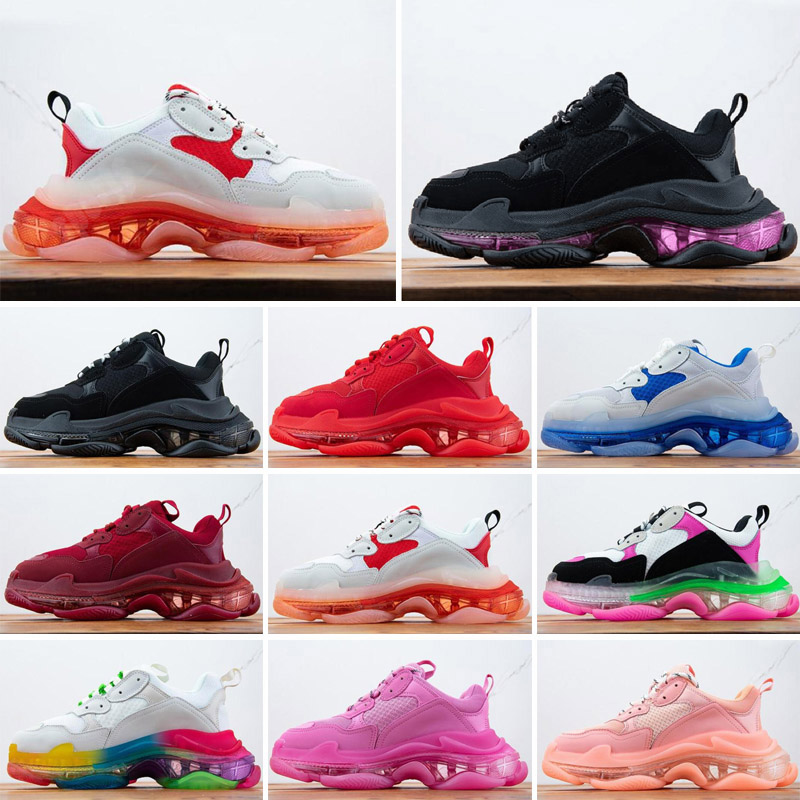 Paris Triple-s clear sole sports shoes triple black white red light pink old dad men fashion sneakers beige grey neon green women platform sneaker, Color 18
Paris Triple-s clear sole sports shoes triple black white red light pink old dad men fashion sneakers beige grey neon green women platform sneaker, Color 18