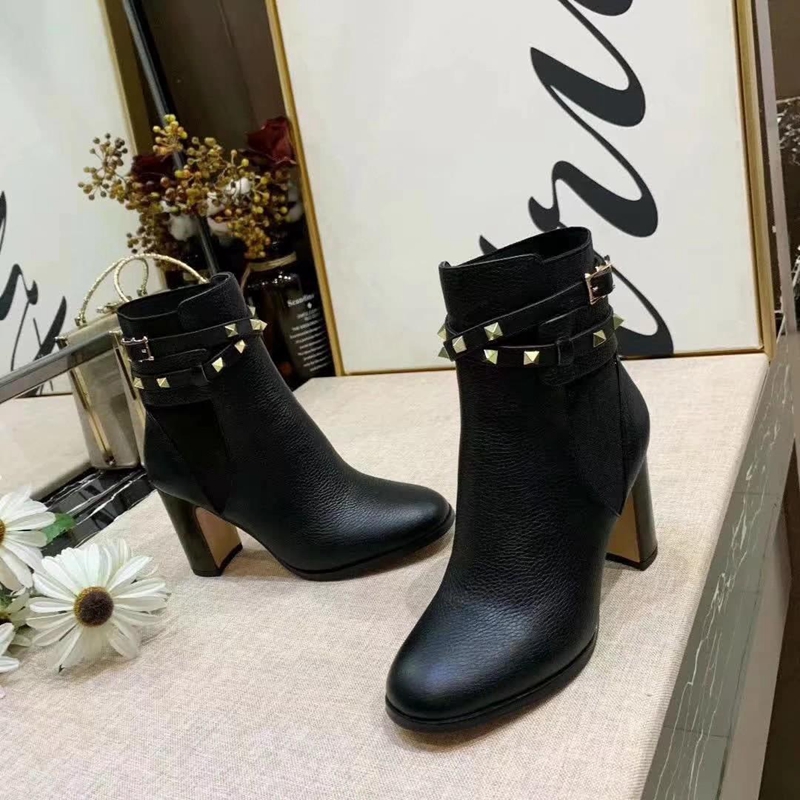2021 Ladies Martin Boots Fashion Ankle B oots Ladie s High Heel La, Black