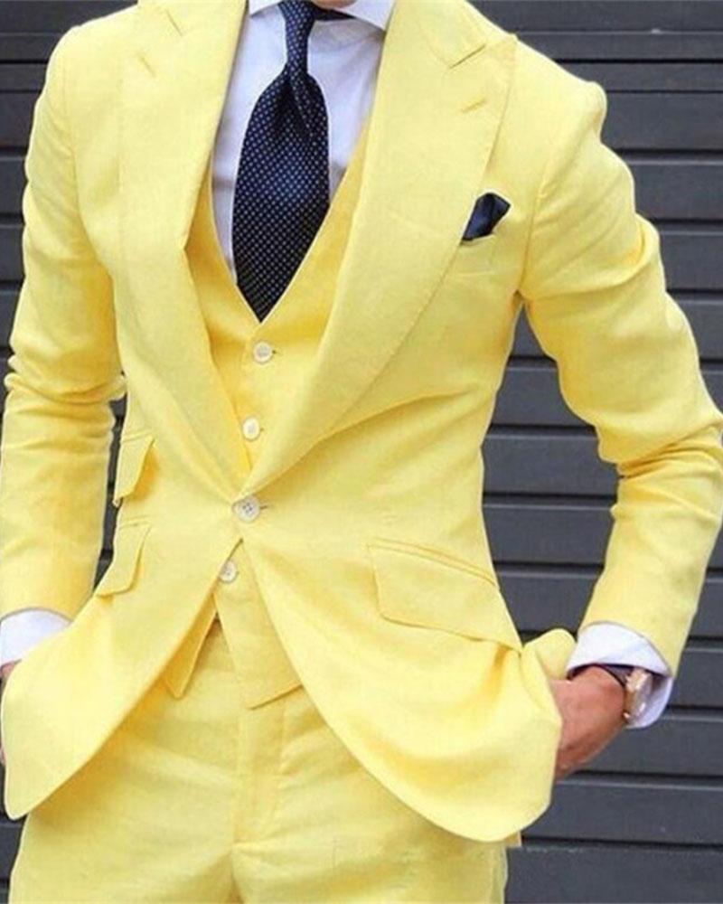 Men's Suits & Blazers Yellow Jacket Vest Pant Man Slim Fit Costume Wedding Dress Closure Collar Groom Tuxedos Prom Coat 3-piece Set, Blue
Men's Suits & Blazers Yellow Jacket Vest Pant Man Slim Fit Costume Wedding Dress Closure Collar Groom Tuxedos Prom Coat 3-piece Set, Blue