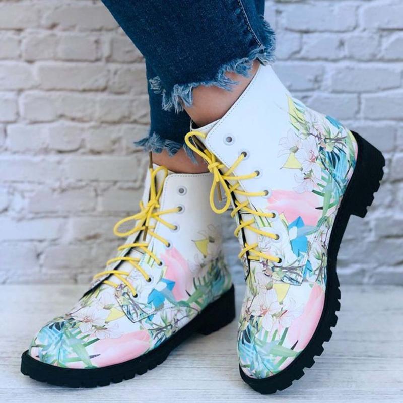 Boots Brand Fashion Flowers Printed Shoelaces Leisure Wearable Cool Work Women Shoes Big Size 43 Booties, Multicolor
Boots Brand Fashion Flowers Printed Shoelaces Leisure Wearable Cool Work Women Shoes Big Size 43 Booties, Multicolor