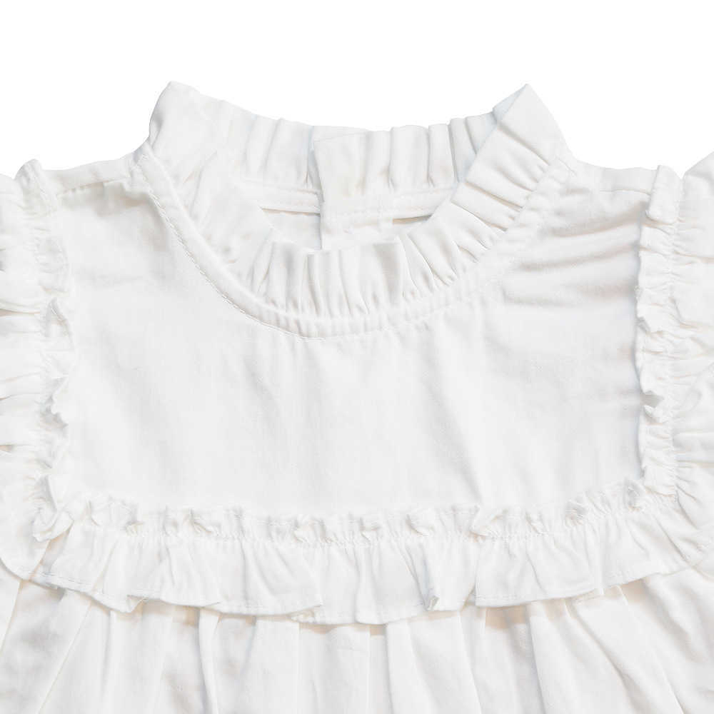 summer girls lace sleeveless shirt baby cute blouse fashion cloths 210702