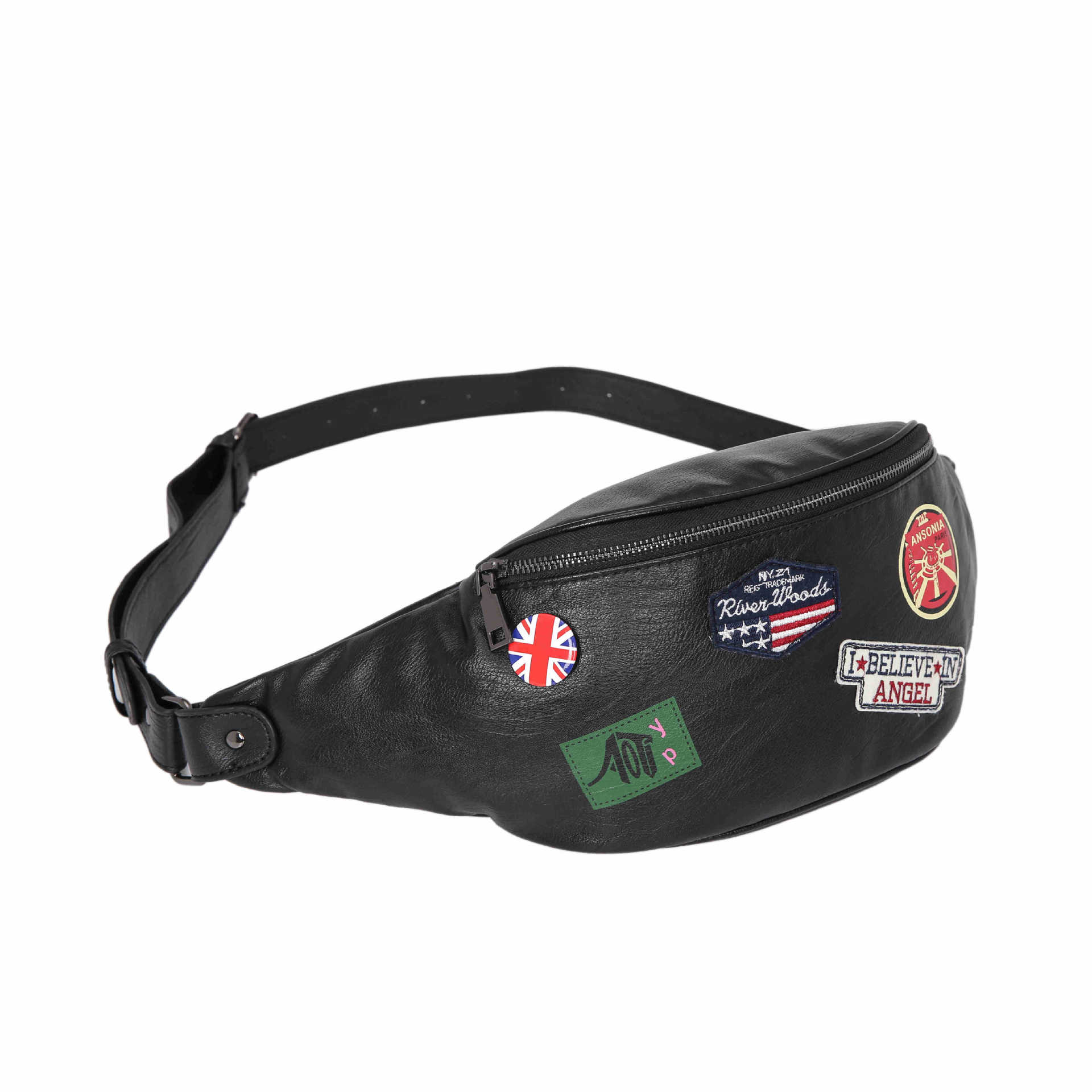 Men's Waist Bag Leather Fanny Pack Male Shoulder Chest Bags for Phone Travel Man Belt Pouch Murse Women Bum Bag