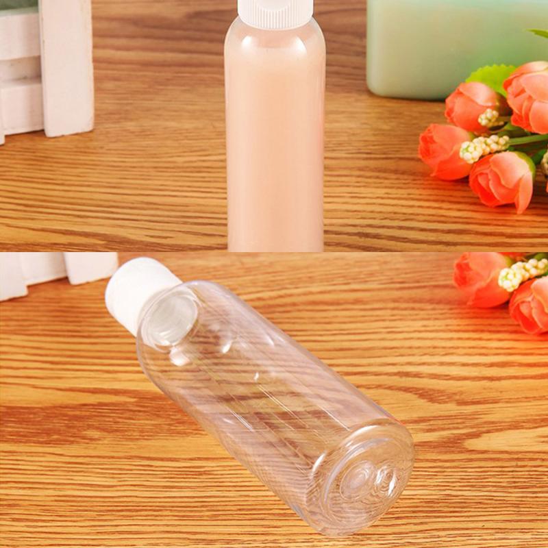 Storage Bottles & Jars 10pcs Plastic Shampoo Bottle 100ml Clear Empty Vail For Travel Container Lotion Liquid Makeup Cosmetic