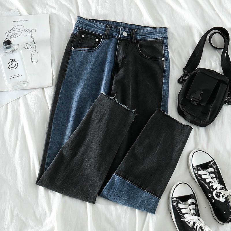 Vintage Fashion Straight Loose Denim Pants Women High Waist Patchwork Streetwear Trousers Female Casual Korean 91518 Women' Jeans, Blue pants
Vintage Fashion Straight Loose Denim Pants Women High Waist Patchwork Streetwear Trousers Female Casual Korean 91518 Women' Jeans, Blue pants