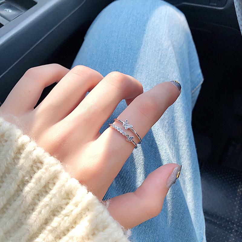 Earrings & Necklace Female Butterfly Rings Adjustable Elegant Rhinestone Joints Quit Girl Japanese-style Fashion Jewelry, Silver
Earrings & Necklace Female Butterfly Rings Adjustable Elegant Rhinestone Joints Quit Girl Japanese-style Fashion Jewelry, Silver