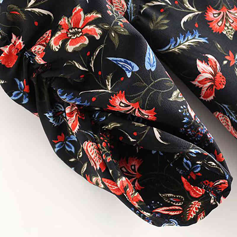 Spring Vintage Mini Dress Women Floral Print Lace Embroidery Collar Elegant es Female Half Sleeve Casual 210515