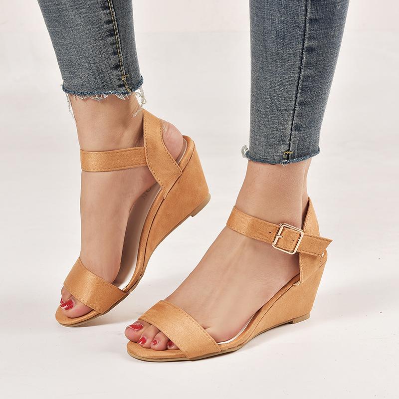 Womens Wedge High Heel Sandals Summer 2021 New Buckle Fish Mouth Womens Flat Sandals Big Size 35-43 bohemian sandals, Black
Womens Wedge High Heel Sandals Summer 2021 New Buckle Fish Mouth Womens Flat Sandals Big Size 35-43 bohemian sandals, Black