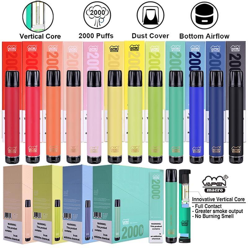 Original VAPEN Macro Disposable E cigarettes 6ml Prefilled Pod 850mAh Battery 2000puffs Vape Pen Vertical Coils Vaporizer plus xxl bang Xtra Extra Flex air bar max
Original VAPEN Macro Disposable E cigarettes 6ml Prefilled Pod 850mAh Battery 2000puffs Vape Pen Vertical Coils Vaporizer plus xxl bang Xtra Extra Flex air bar max