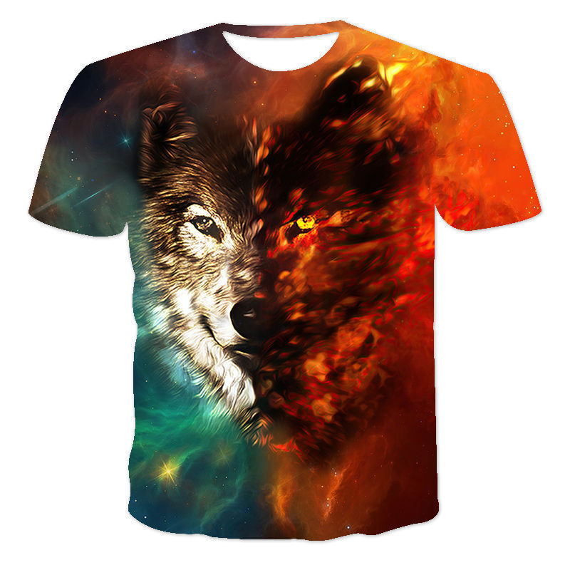 2021 fashion new cool animal wolf color painting 3d digital printing boys' and girls' casual short sve mxr, White;black
2021 fashion new cool animal wolf color painting 3d digital printing boys' and girls' casual short sve mxr, White;black