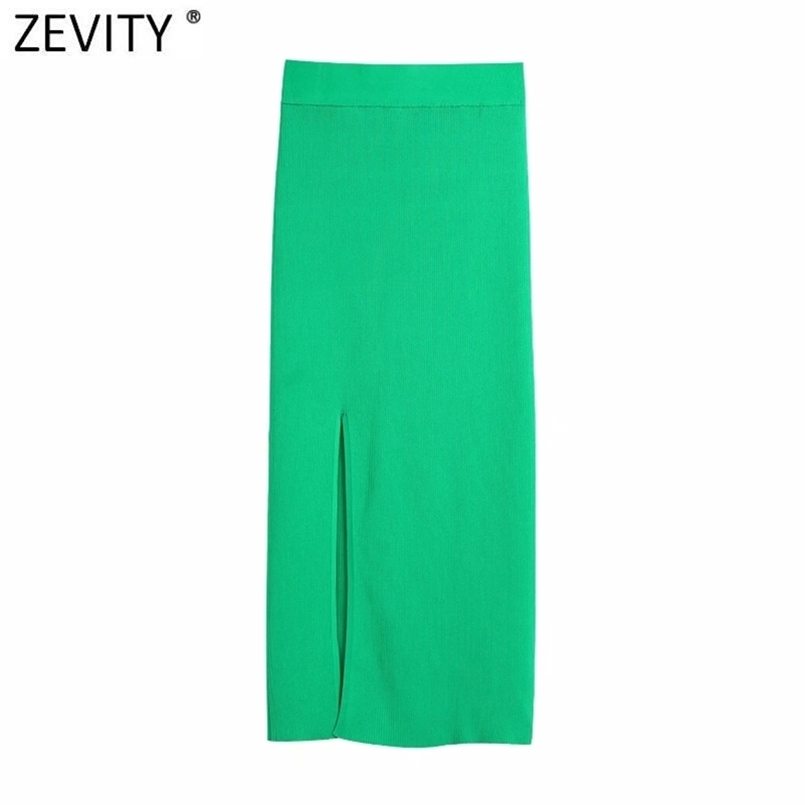 Zevity Women Fashion Green Color Split Knitting Sarong Skirt Faldas Mujer Female Chic Slim Hip Package Straight Vestidos QUN806 210702, Bb qun806
Zevity Women Fashion Green Color Split Knitting Sarong Skirt Faldas Mujer Female Chic Slim Hip Package Straight Vestidos QUN806 210702, Bb qun806