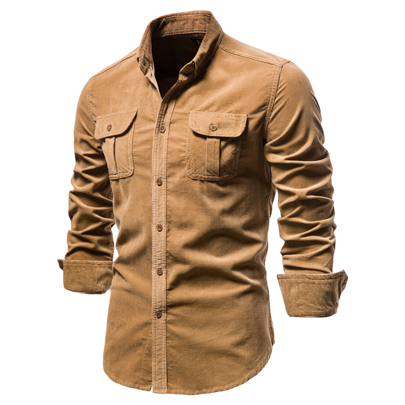 2021 New Single Men's Shirt Breasted 100% Cotton Business Casual Fashion Solid Color Corduroy Shirts Autumn Slim top Men, Navy blue
2021 New Single Men's Shirt Breasted 100% Cotton Business Casual Fashion Solid Color Corduroy Shirts Autumn Slim top Men, Navy blue