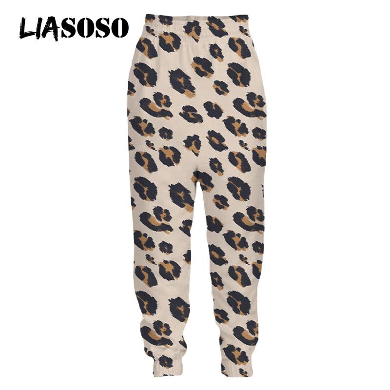 Men's Pants LIASOSO Leopard Animal Sweatpants Streetwear Fashion Loose Sweat Jogging Casual Harajuku 3D Print Women Men Trousers