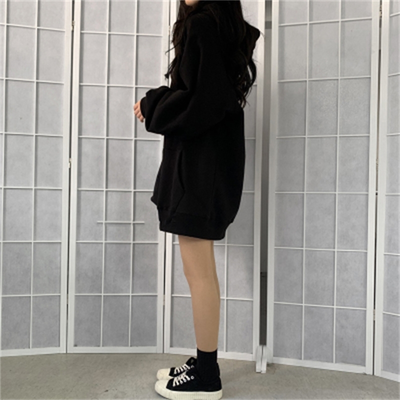 6colors korean Chic style Long Sleeve dress Women casual spring autumn sweatshirt Dress women hoodies(C2819) 210423