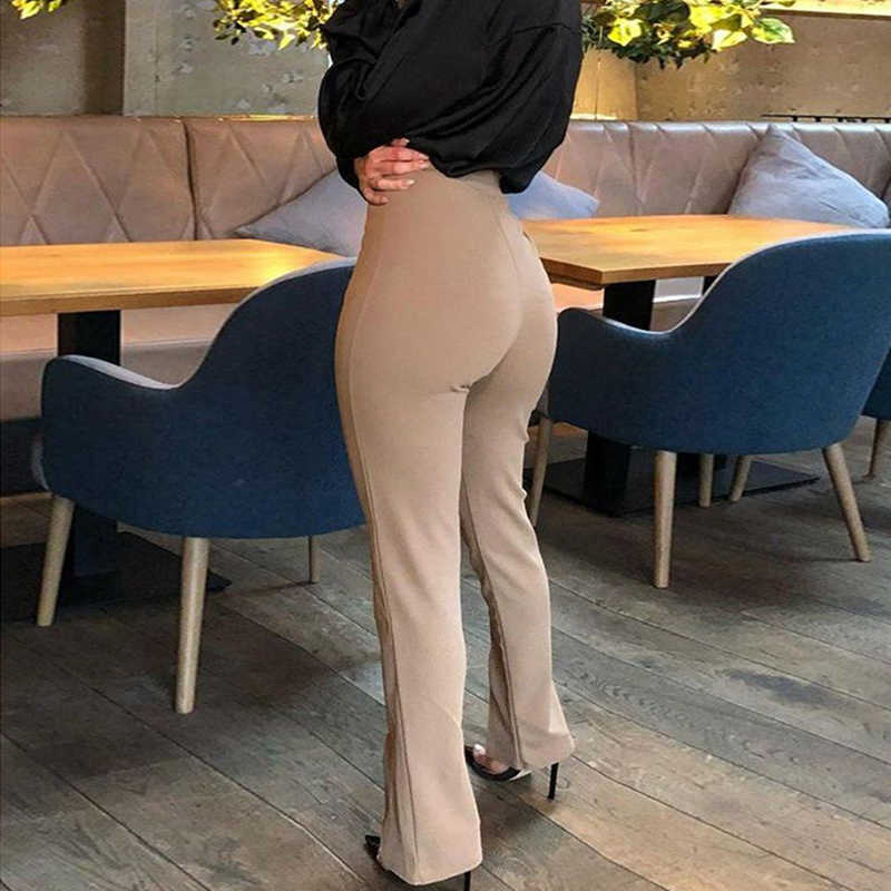 High Waist Pants Women Trousers Casual Office Lady Strech Women Palazzo Pants Pencil V191018