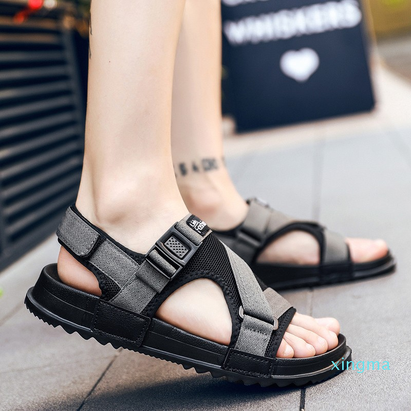 Fashion Man Beach Sandals 2021 Summer Gladiator Men's Outdoor Shoes Roman Men Casual Shoe Flip Flops Large Size 46 slippers Flat